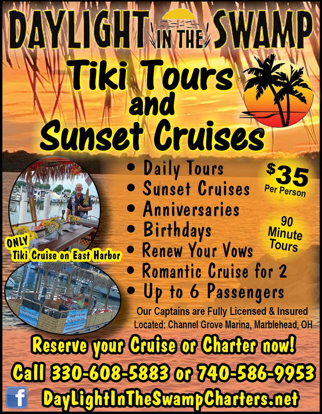 Daylight in the Swamp Tiki Tours and Sunset Cruises